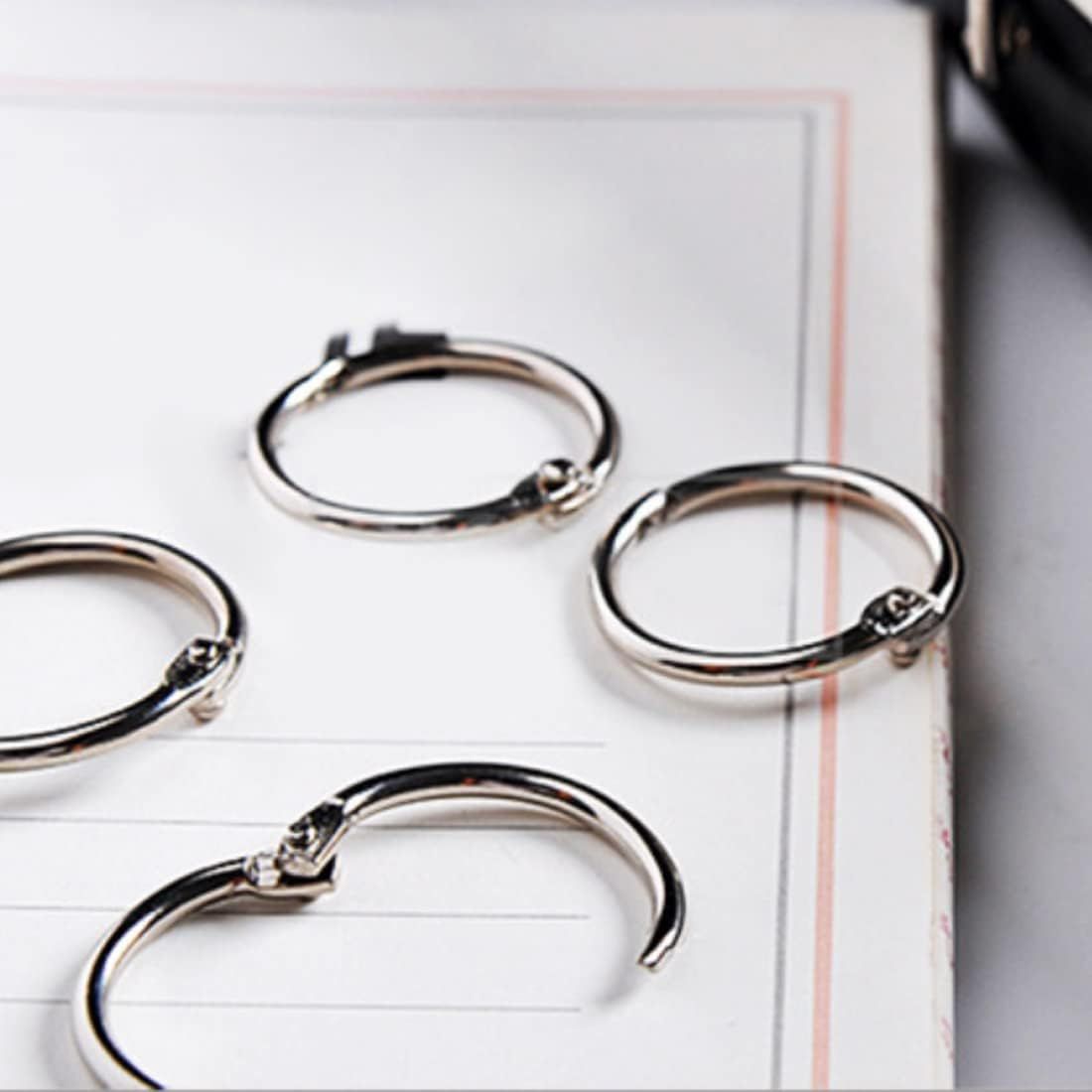 120pcs Metal Binder Rings 1 Inch, Paper Ring, Key Rings,Office Products