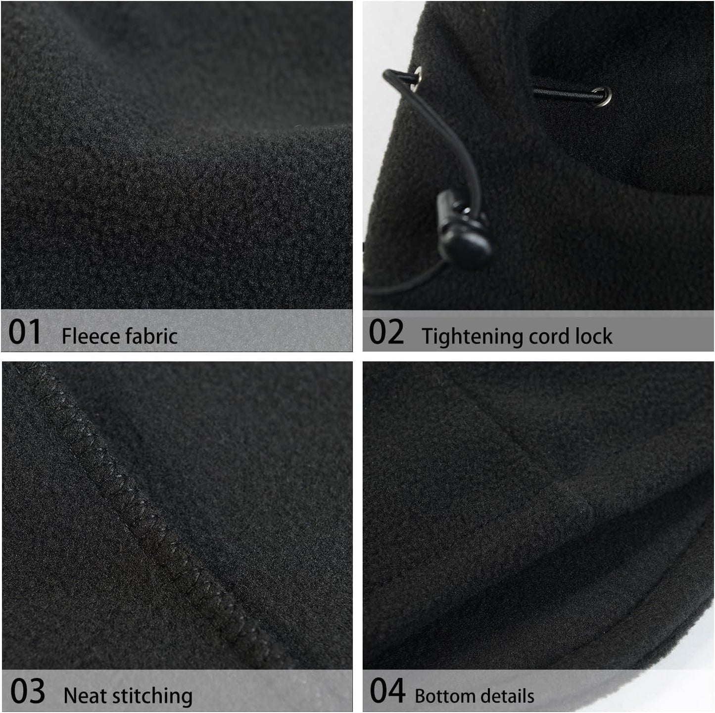 Breathable Adjustable Hat, Winter Balaclava, Ski Mask with Thick Warm Fleece Face Cover for Snowboarding, Skiing