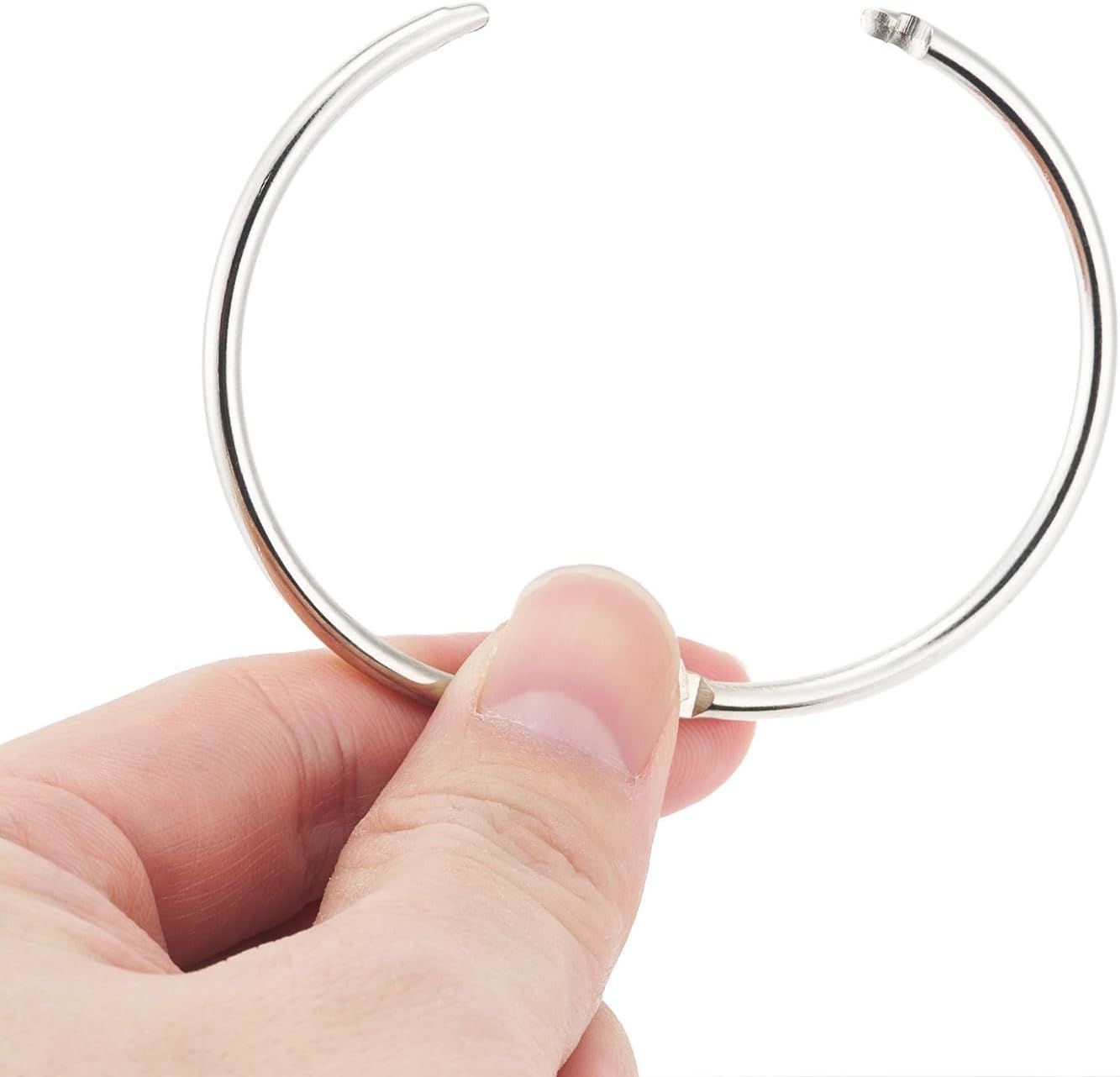 Loose Leaf Binder Rings 1Inch(12 Pack) Office Metal Book Ring,Nickel Plated Steel Key Rings for School Home or Office,Sliver