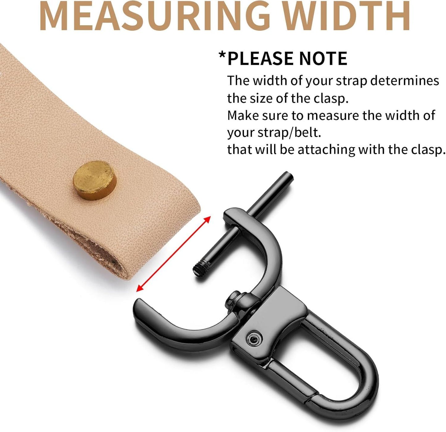 4pcs Detachable Snap Hook Swivel Clasp with Screw Bag Purse Strap Hardware Replacement,Gunmetal1