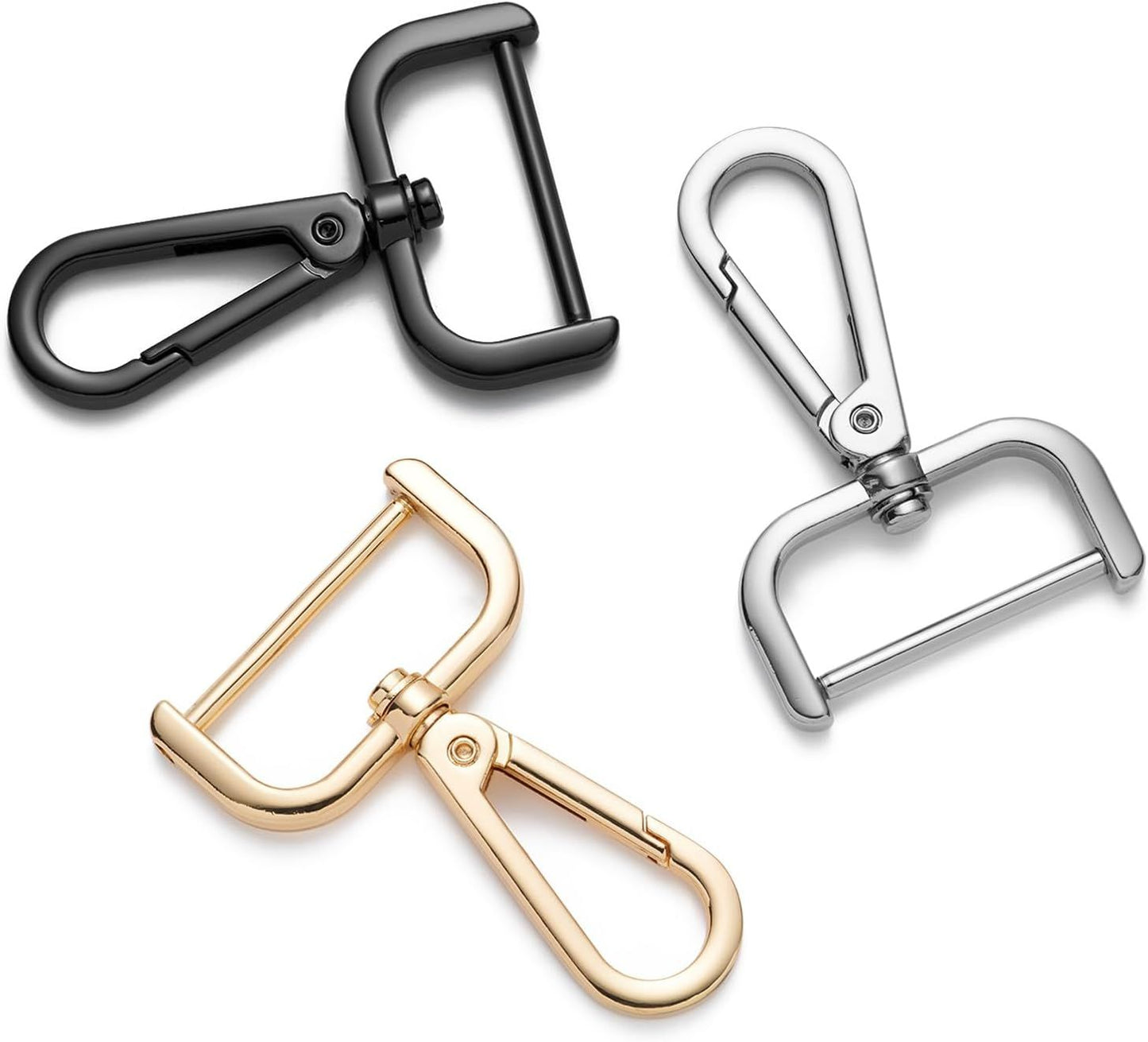4pcs Detachable Snap Hook Swivel Clasp with Screw Bag Leather Strap Hardware Replacement,Silver5/8