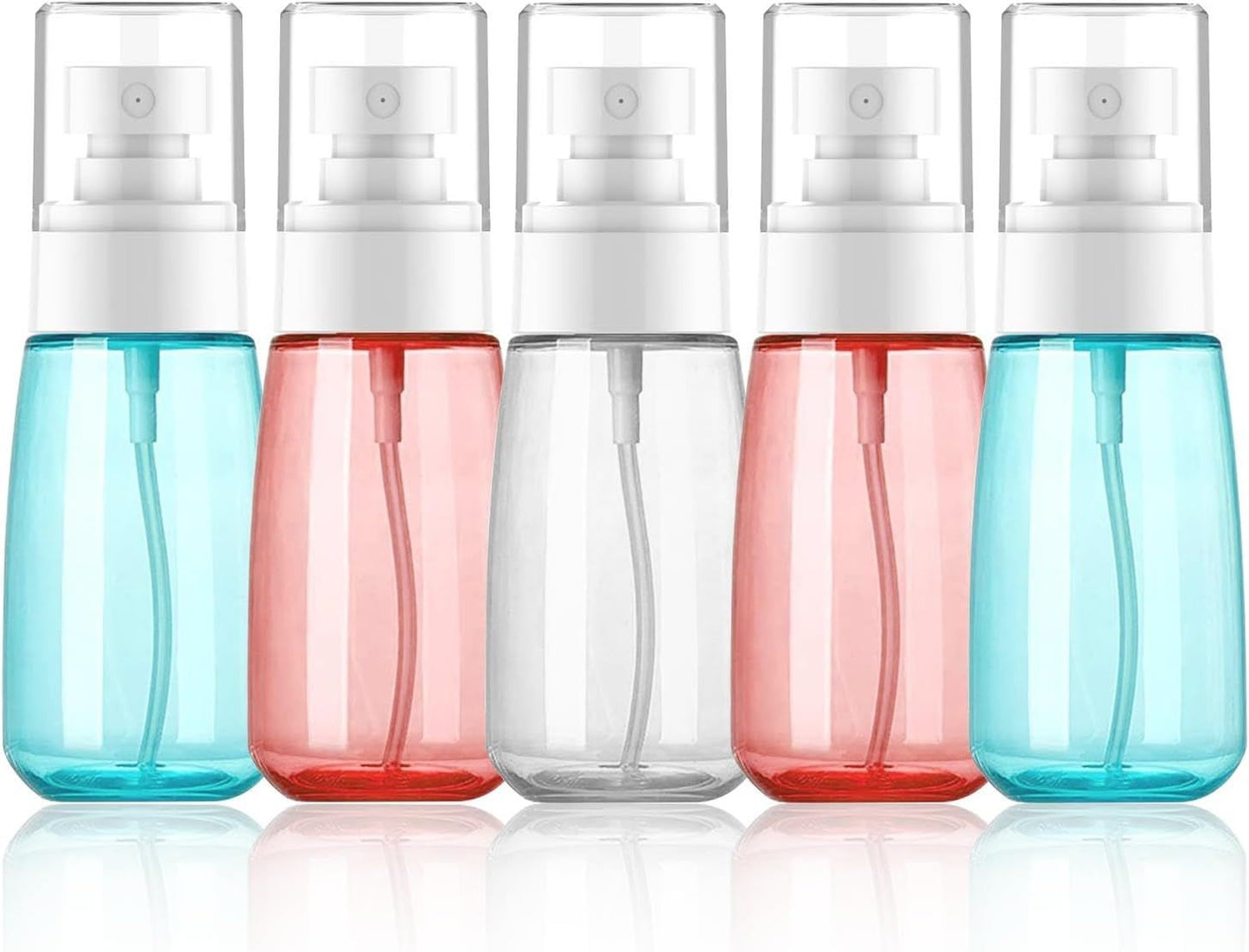 2 oz Travel Spray Bottles TSA Approved，Leak Proof Travel Size Mini Small Fine Mist Spray Bottle 2 oz for Face Hair (5 Pack)