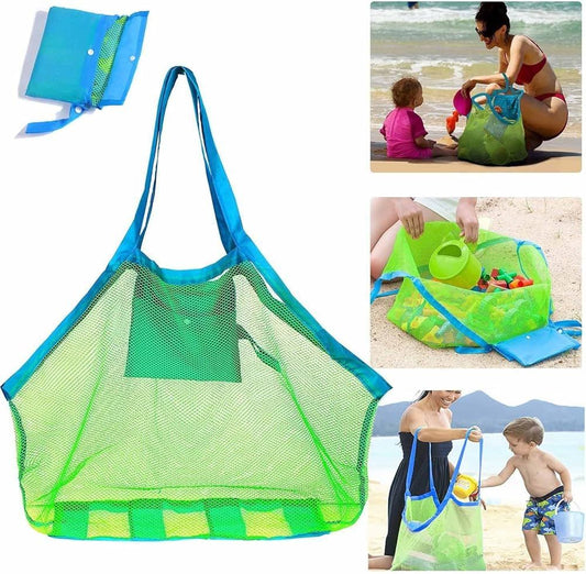 Mesh Extra Large Beach Bags and Totes - Holds Toys, Towels, Sand Away - For Children's Toys, Market, Grocery, Picnic