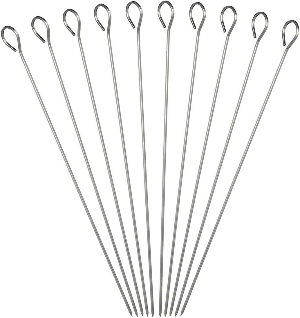 5.9 Inch Stainless Steel Skewer Grilling Shish Kebob,Cocktail Sticks,Reusable Martini Glass Picks 50pcs