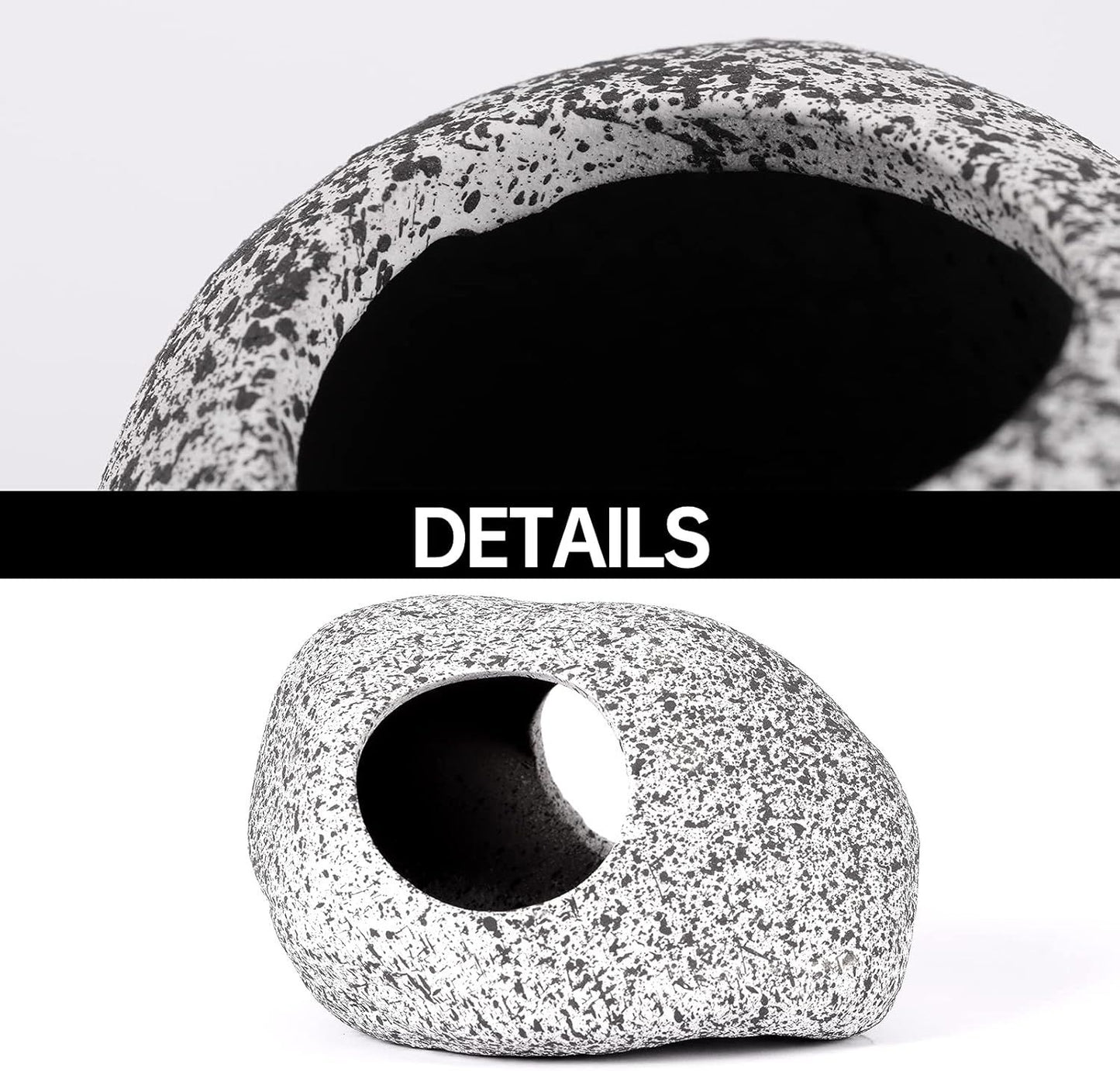 3 Pieces Rock Aquarium Decorations, Stackable Cave Aquarium Decor, Betta Fish Tank Accessories Hideout Hidden Stones Ornaments, Fish Rock House Hideaway Tunnel Fish Cave for Aquarium Shrimp Cichlid