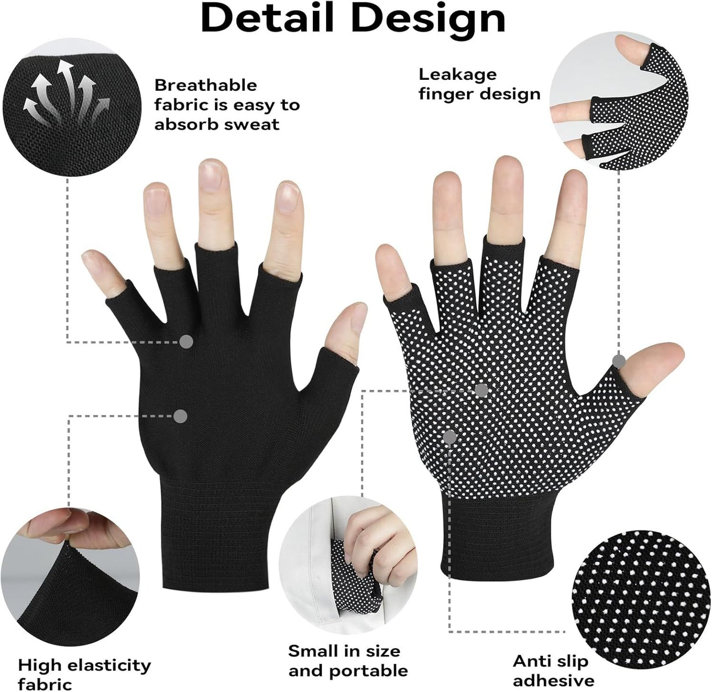 Summer Touchscreen Gloves for Women and Men, Anti-Slip Light Weight Half-Finger Gloves for Hiking, Warm Glove Cycling Driving, Cold Weather, Running, Outdoor Sports, Daily Work