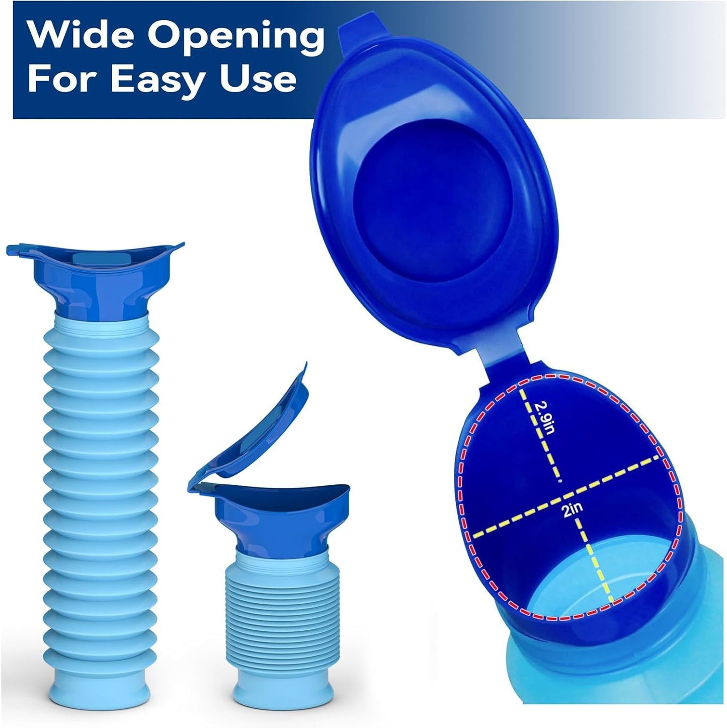 Pee Bottles for Men, Adjustable Emergency Urinal 750ml, Car Pee Bottle for Men and Women, Portable Toilet for Car, Shrinkable Personal Mobile Toilet,Urine Bottle, Travelling, Traffic Jams & Hiking