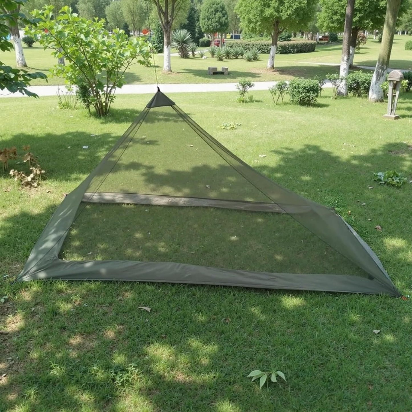 Camping Mosquito Net Compact Ultralight No-See-Um Breathable Mesh Bugnet Mosquito Netting Fits Sleeping Bags, Tent (Green)