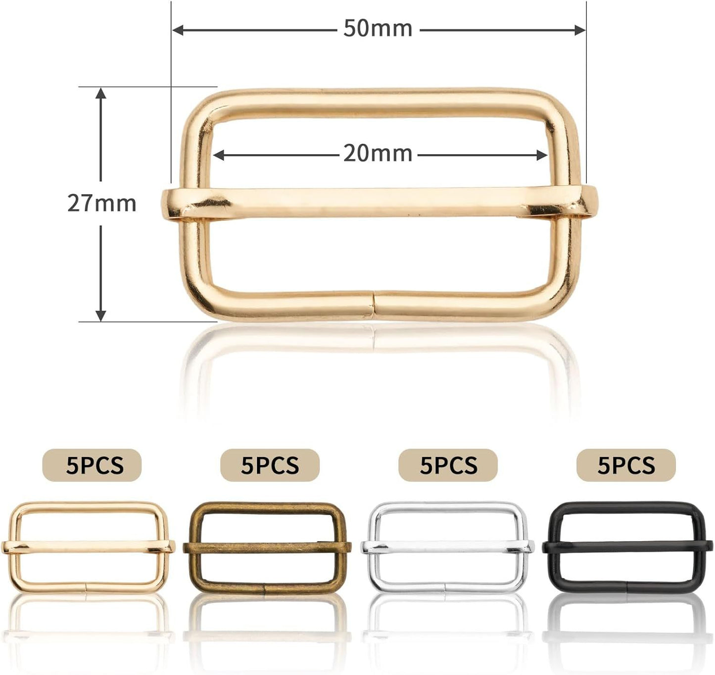 Metal Buckles Adjustable Slide for Purse Bag Hardware Making Supplies Backpack replacement Hardware Pin Strap Buckle