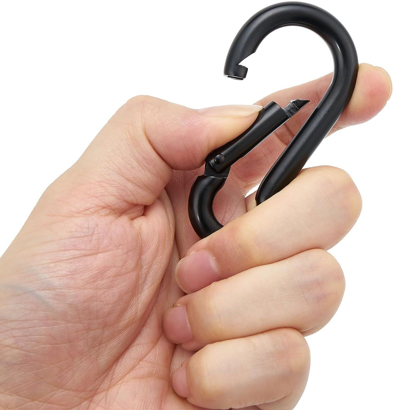 4Pcs Stainless Steel Spring Snap Hook Carabiner 304 Stainless Steel Heavy Duty Clips for Backpack Hiking Camping