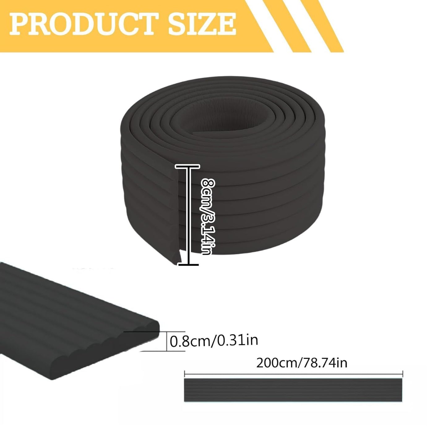 Soft Bunk Bed Ladder Pads with Cutter – Foam Step Padding & Ladder Cover for Kids’ Loft Beds, Dorm Ladders, Stairs & Edges, Easy-Cut Protective Pads for Comfortable Climbing and Home Safety (Black)