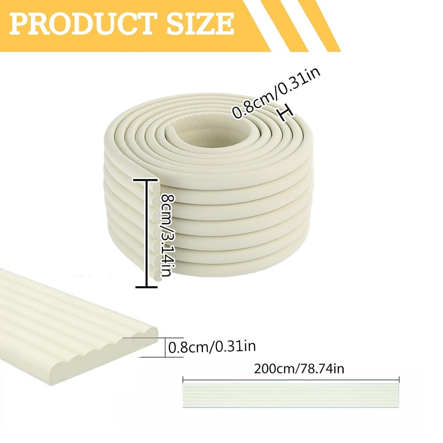 Soft Bunk Bed Ladder Pads with Cutter – Foam Step Padding & Ladder Cover for Kids’ Loft Beds, Dorm Ladders, Stairs & Edges, Easy-Cut Protective Pads for Comfortable Climbing and Home Safety (White)