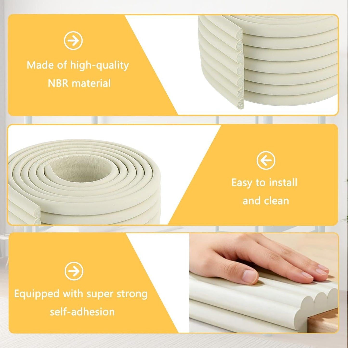 Soft Bunk Bed Ladder Pads with Cutter – Foam Step Padding & Ladder Cover for Kids’ Loft Beds, Dorm Ladders, Stairs & Edges, Easy-Cut Protective Pads for Comfortable Climbing and Home Safety (White)