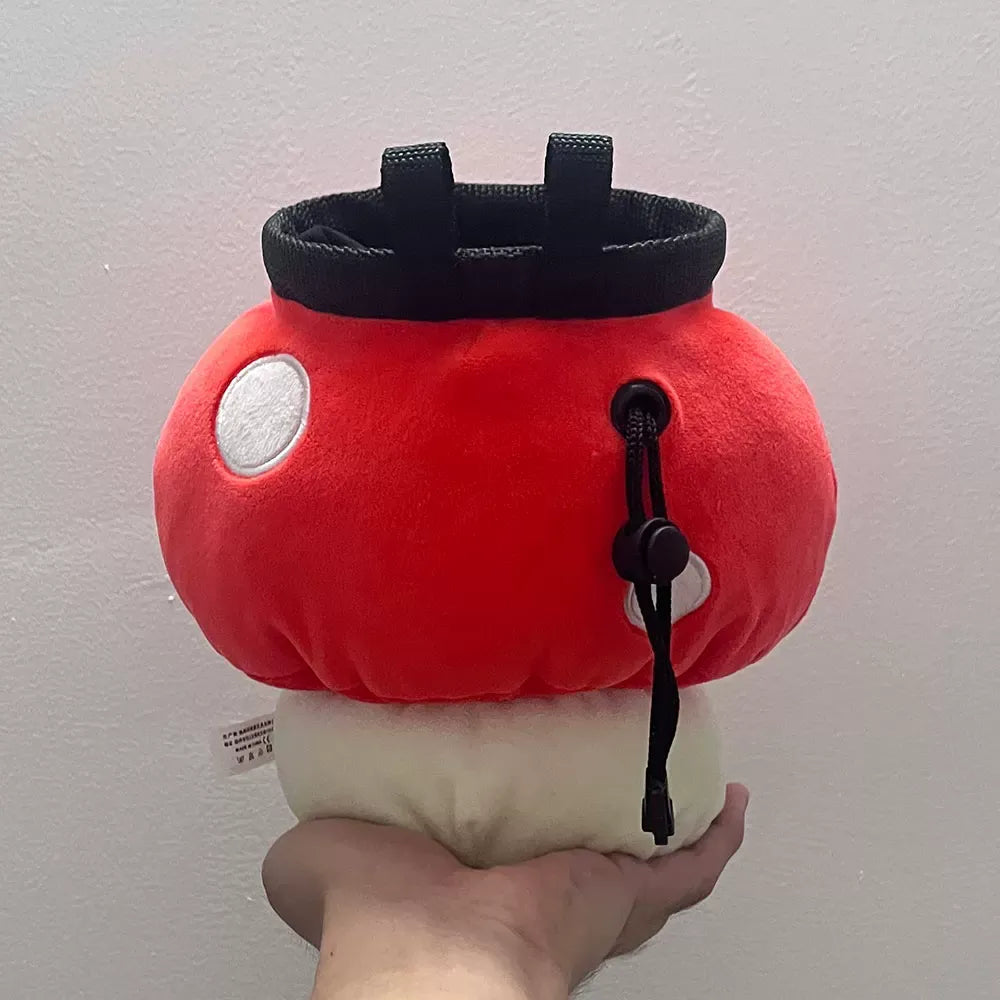 Red Mushrooms Chalk Bag Rock Climbing Equipment