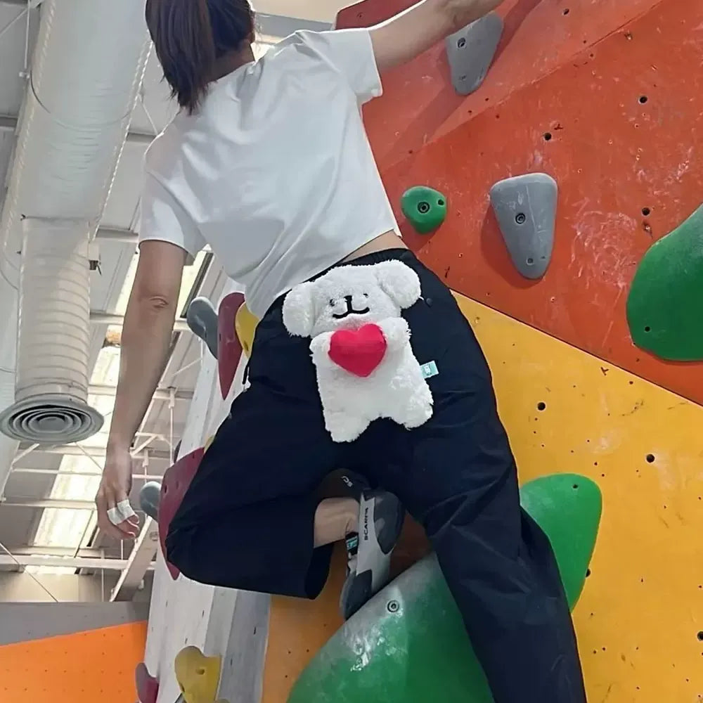 Puppy Hold Heart Chalk Bag Rock Climbing Equipment