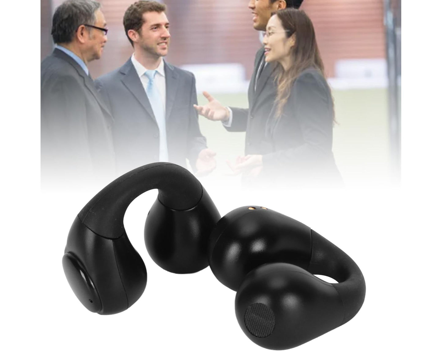 Language Translator Earbuds 144 Languages Bluetooth 5.3 Noise Reduction Wireless Device with Digital Display Black