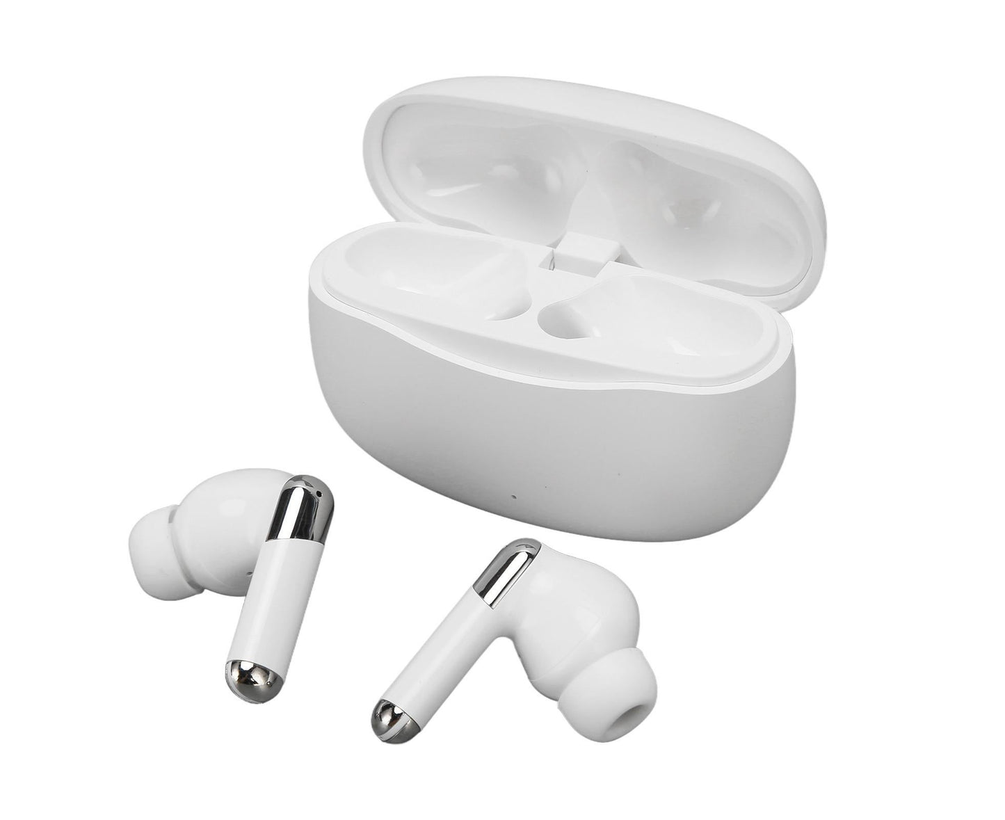 Language Translator Earbuds 144 Languages Noise Reduction Bluetooth 5.3 Wireless Smart Earphone White