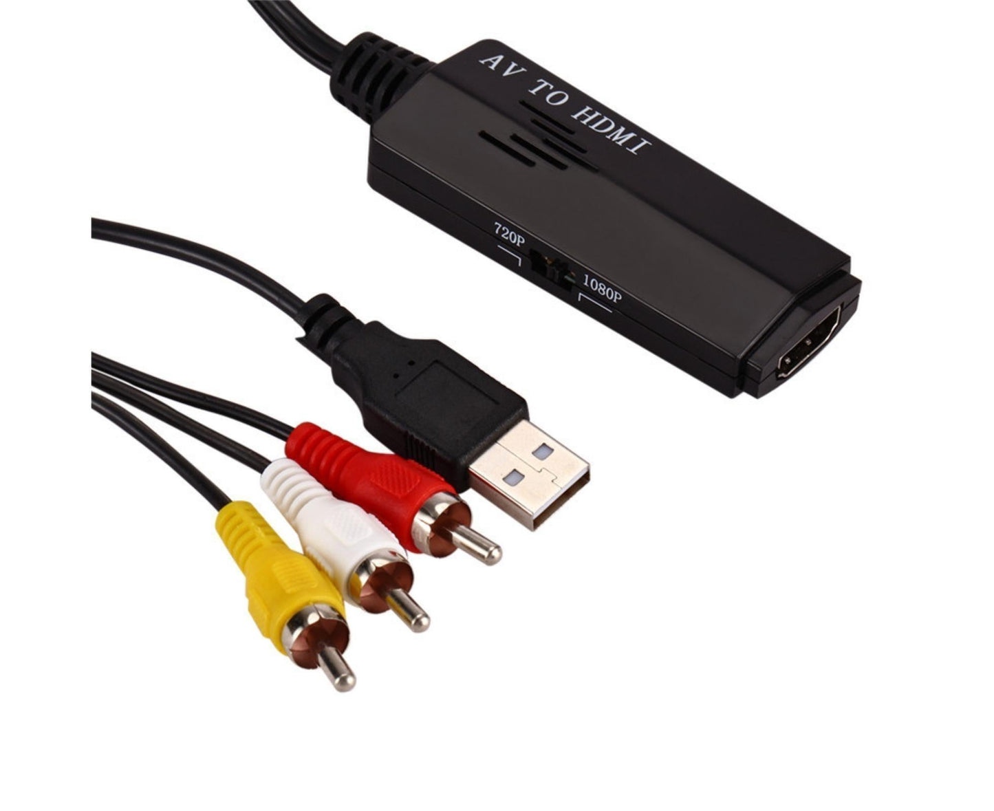 1080P High Clarity HDMI-compatible Male to Female RCA AV Video Audio Converter Cable Cord Adapter Long
