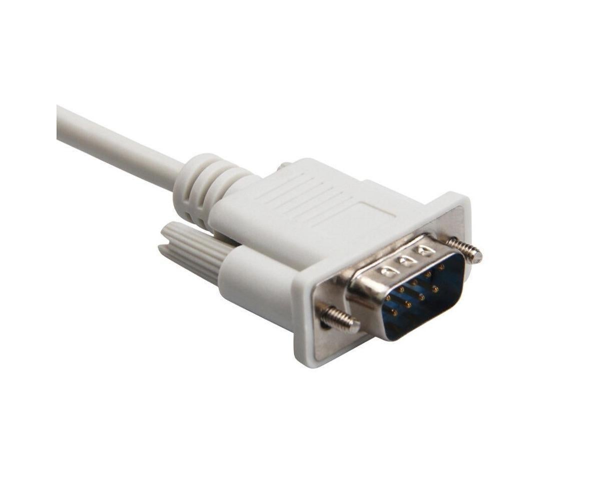 2Pcs 1.5/3/5m RS232 DB9 9Pin Serial Male to Male COM Port Data Converter Cable