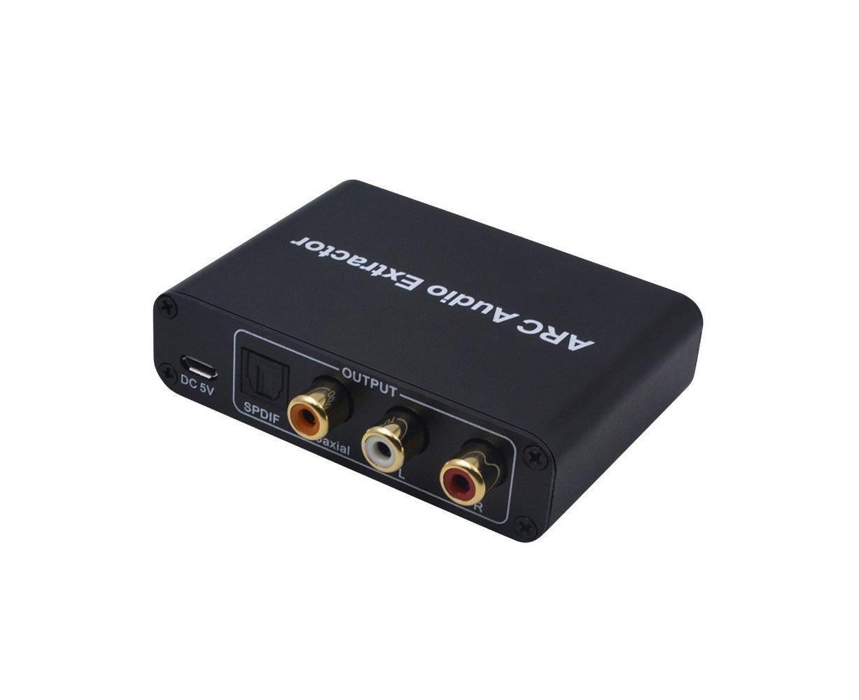 ARC to Audio Adapter Extractor HDMI-compatible Optical Fiber Coaxial 3.5mm Output Converter Black
