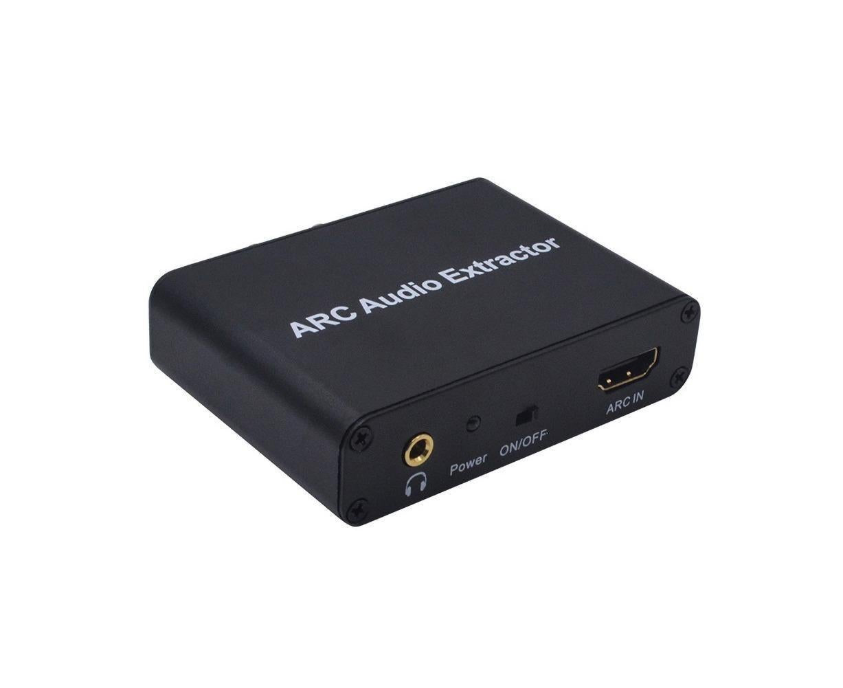 ARC to Audio Adapter Extractor HDMI-compatible Optical Fiber Coaxial 3.5mm Output Converter Black