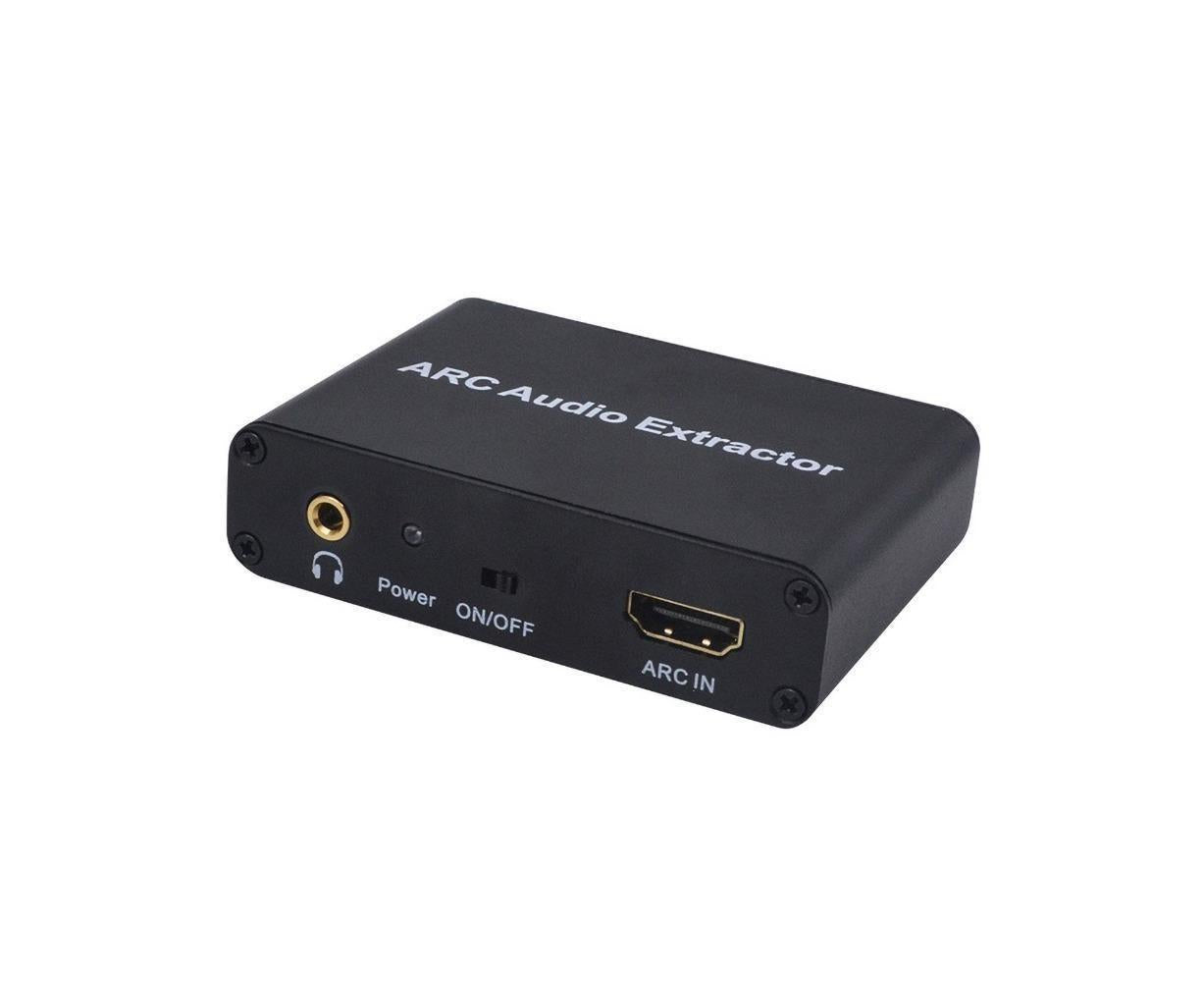 ARC to Audio Adapter Extractor HDMI-compatible Optical Fiber Coaxial 3.5mm Output Converter Black