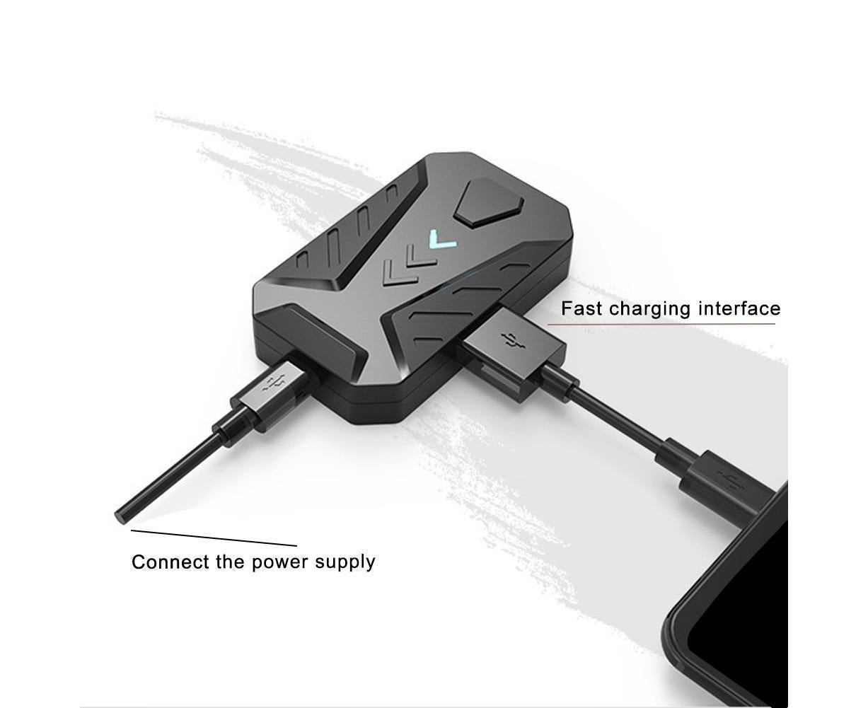 Bluetooth Gaming Keyboard Mouse Converter Adapter for iOS Android Phone Tablet Black