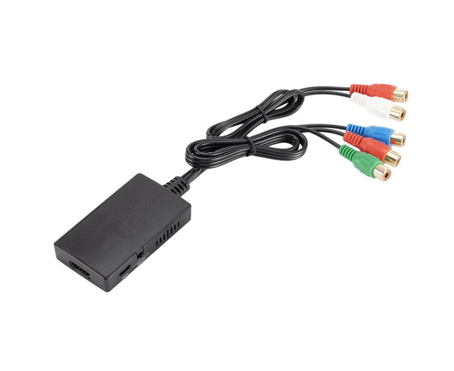 HDMI-compatible Converter No Distortion Portable Black Quick Transmission HDMI-compatible to YPBPR Converter for Projector Black
