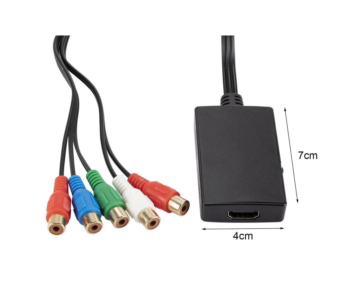 HDMI-compatible Converter No Distortion Portable Black Quick Transmission HDMI-compatible to YPBPR Converter for Projector Black