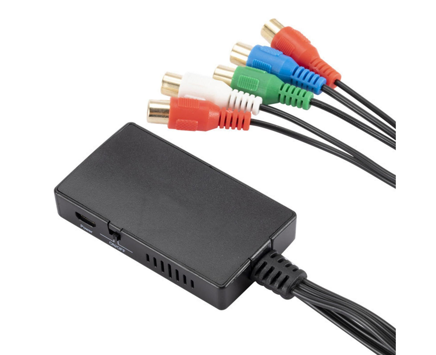HDMI-compatible Converter No Distortion Portable Black Quick Transmission HDMI-compatible to YPBPR Converter for Projector Black