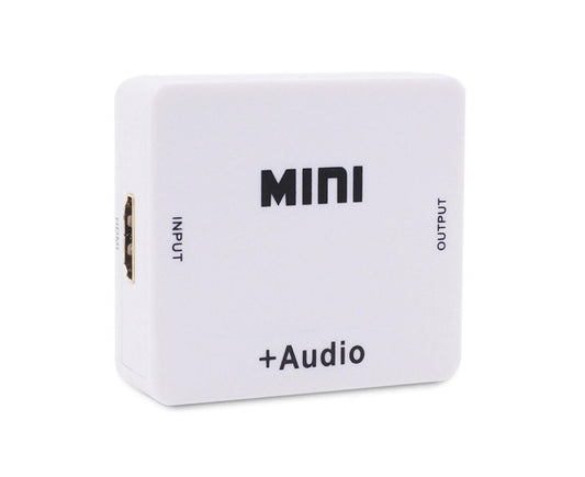 Multifunctional 1080P HDMI-compatible to HDMI-compatible 3.5mm R/L Audio Converter Extractor Splitter White