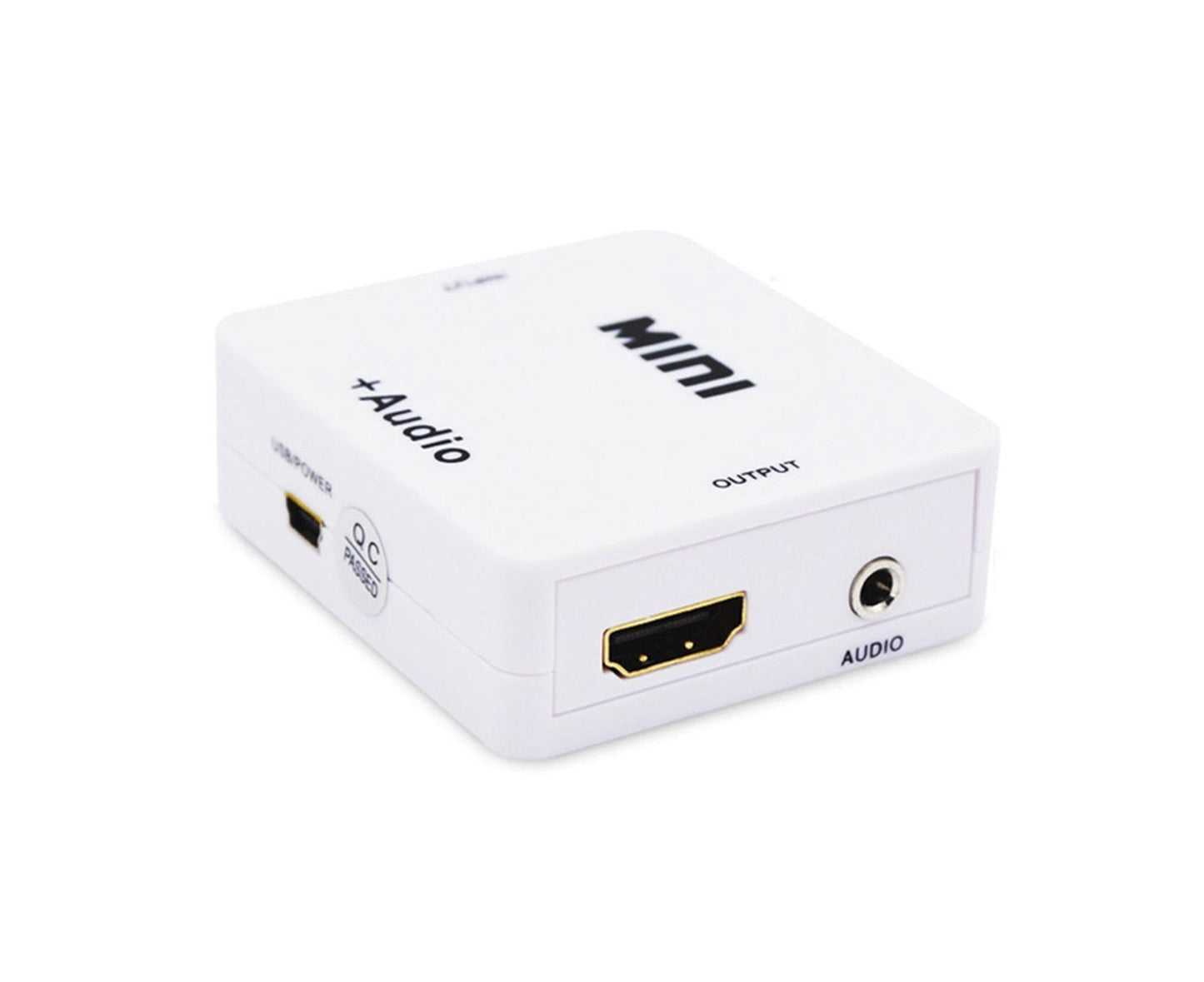 Multifunctional 1080P HDMI-compatible to HDMI-compatible 3.5mm R/L Audio Converter Extractor Splitter White