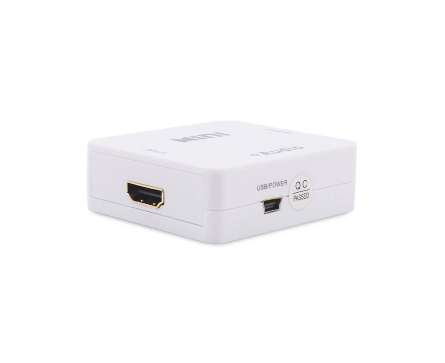 Multifunctional 1080P HDMI-compatible to HDMI-compatible 3.5mm R/L Audio Converter Extractor Splitter White