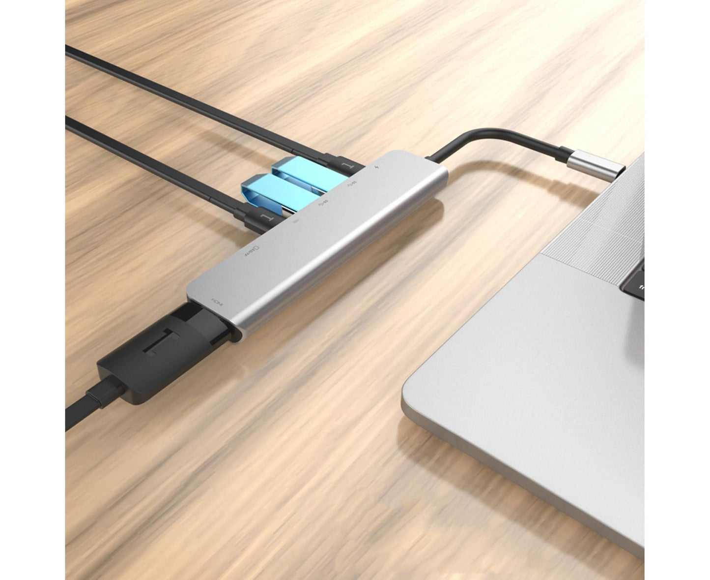 Type-C Hub Docking Station High Speed Multifunctional 7 in 1 USB 3.0 HDMI-compatible PD USB TF Laptop for Huawei Silver