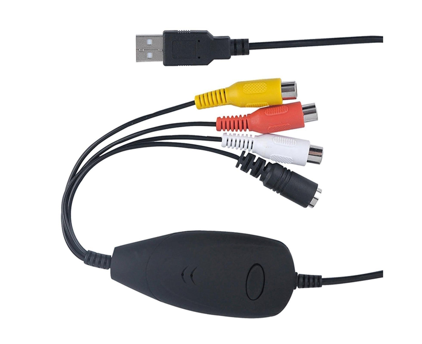 USB 2.0 Video Audio to HDD Converter Capture Card 3RCA Cable Scart RCA Adapter Black