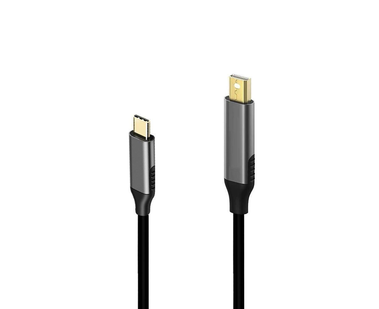 USB Type C to Mini DisplayPort DP 4K 6FT Cable Adapter Converter for MacBook Black