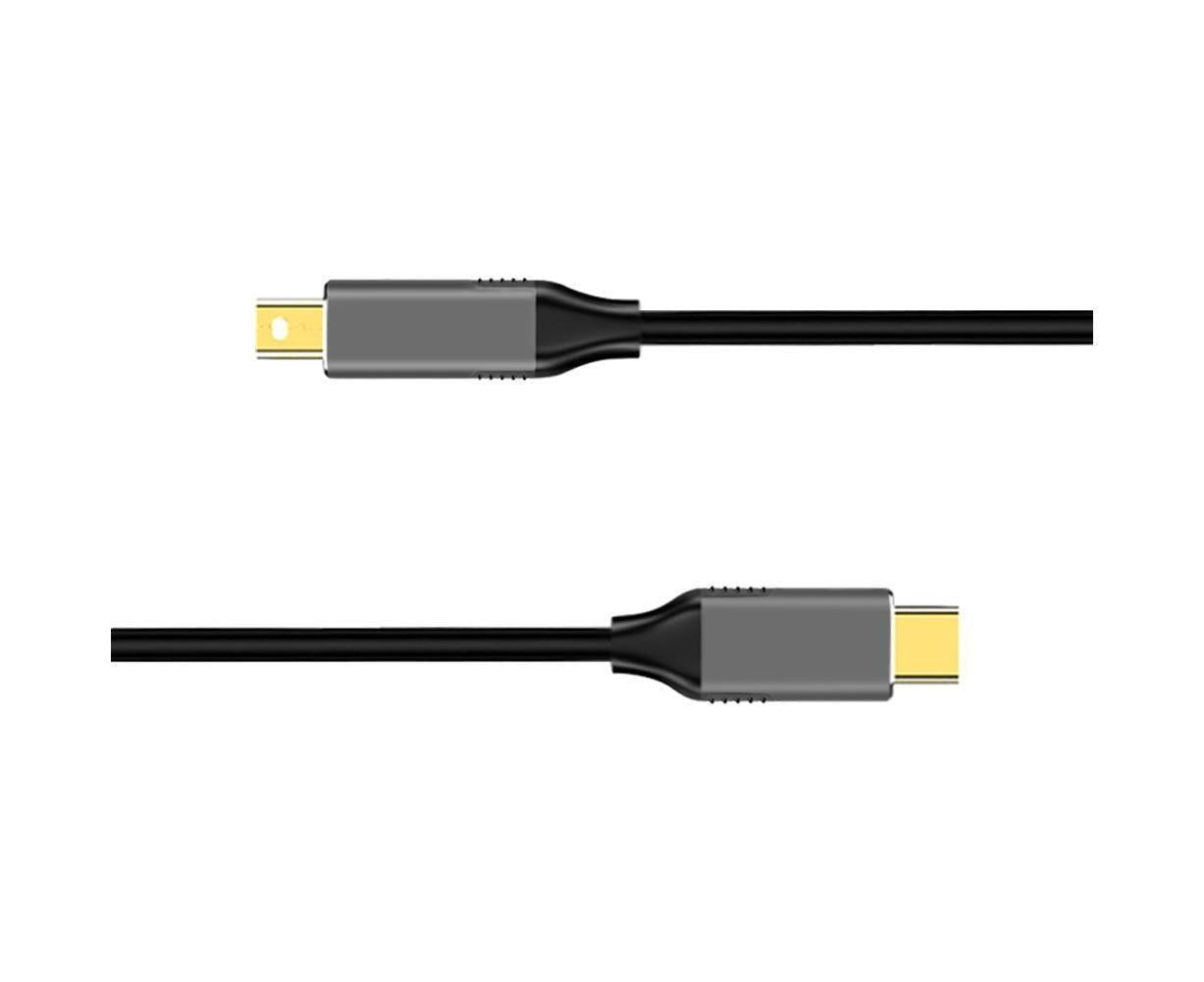 USB Type C to Mini DisplayPort DP 4K 6FT Cable Adapter Converter for MacBook Black