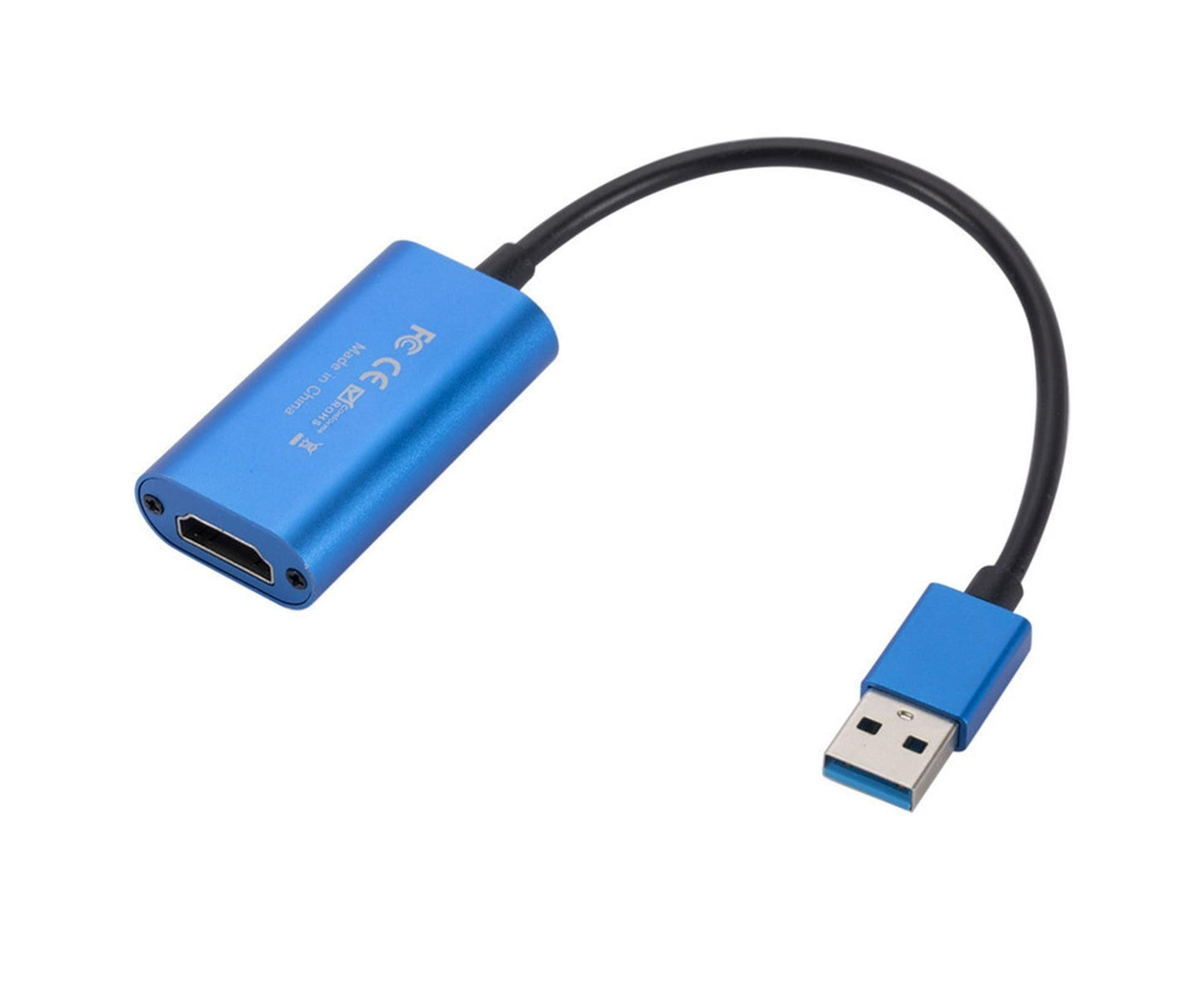 Video Capture Card Portable High Resolution Low Latency HDMI-compatible to USB 3.0 Game Capture Device for Live Streaming Blue