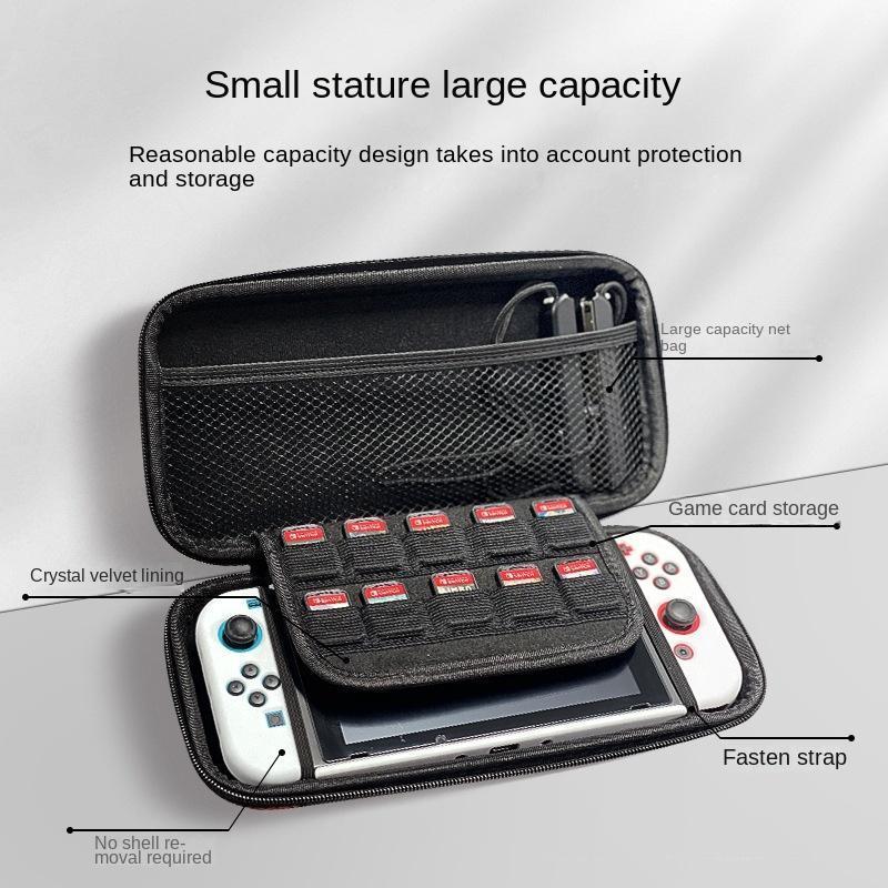 Carry Case Compatible with Nintendo Switch and New Switch OLED Console with Pockets for Accessories and Games-O