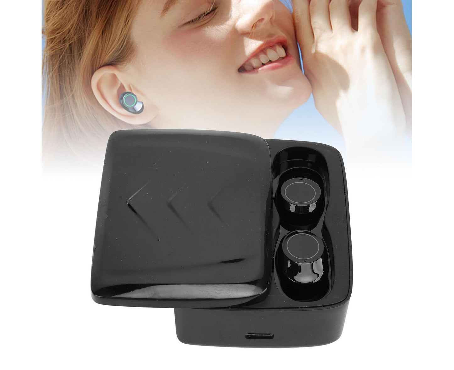 Language Translator Earbuds 144 Online Languages Translation Bluetooth 5.3 Wireless Music Device with APP for Android Black