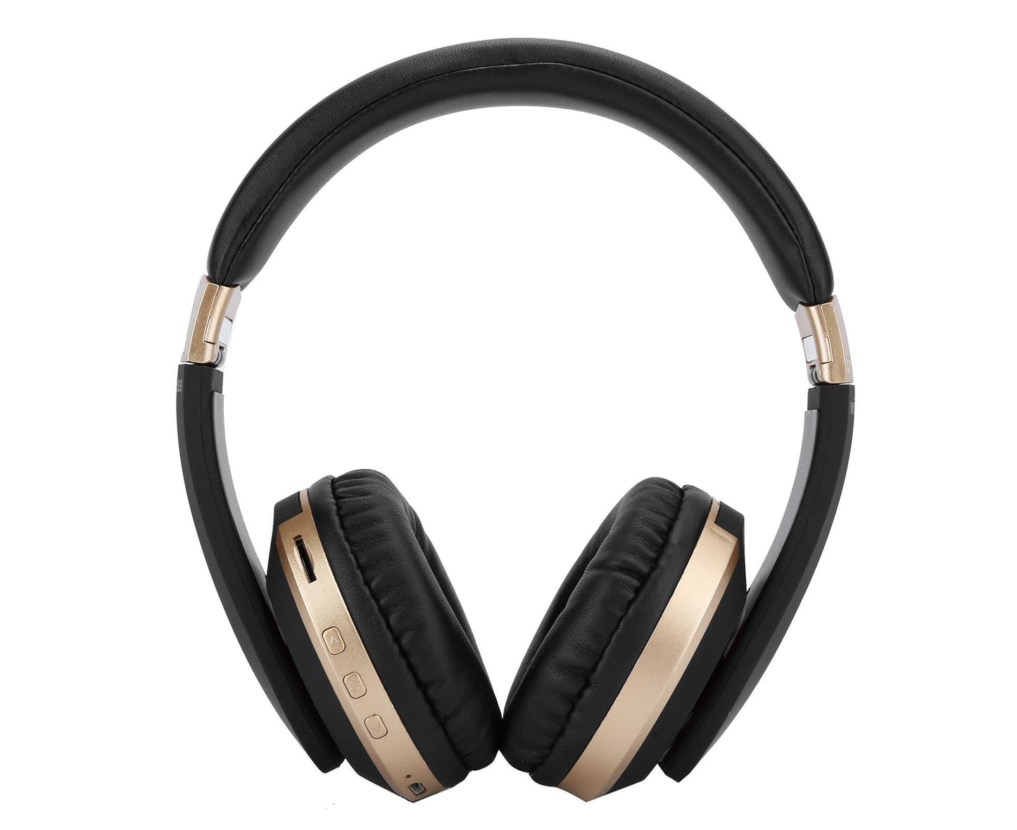 Foldable Bluetooth Headset Wireless Over Ear Stereo Headsets with Mic Gaming HeadphoneGold
