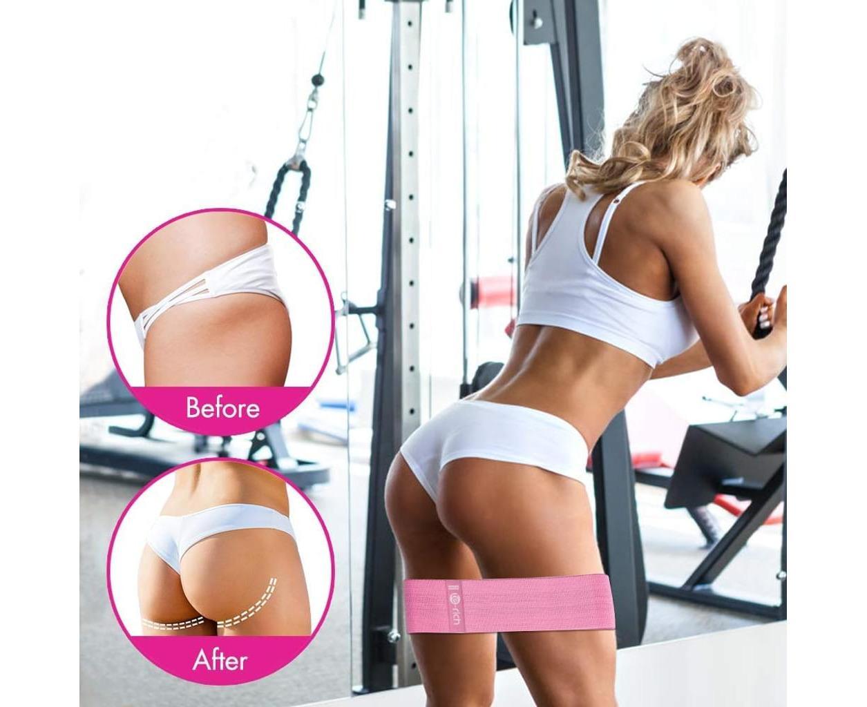 Fitness band [set of 3] Fitness bands / resistance bands set Loop band for 3 resistance levels for buttocks and legs, resistance hip bands