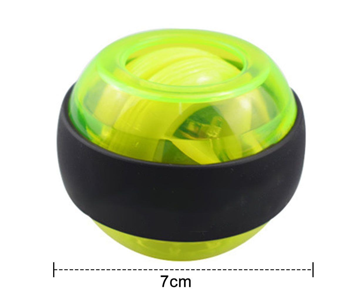 Metal Core Wrist Exerciser Wrist Strengthener Gyro Ball with LED Light - Green