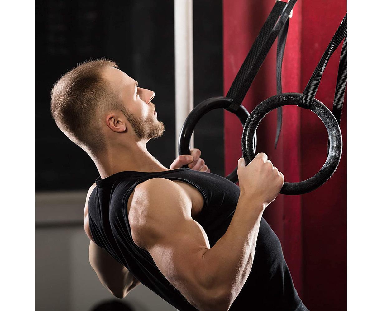 Nylon triceps rope twisted rope triceps cord to pull down with non-slip handles - biceps, triceps, gym or at home - Black
