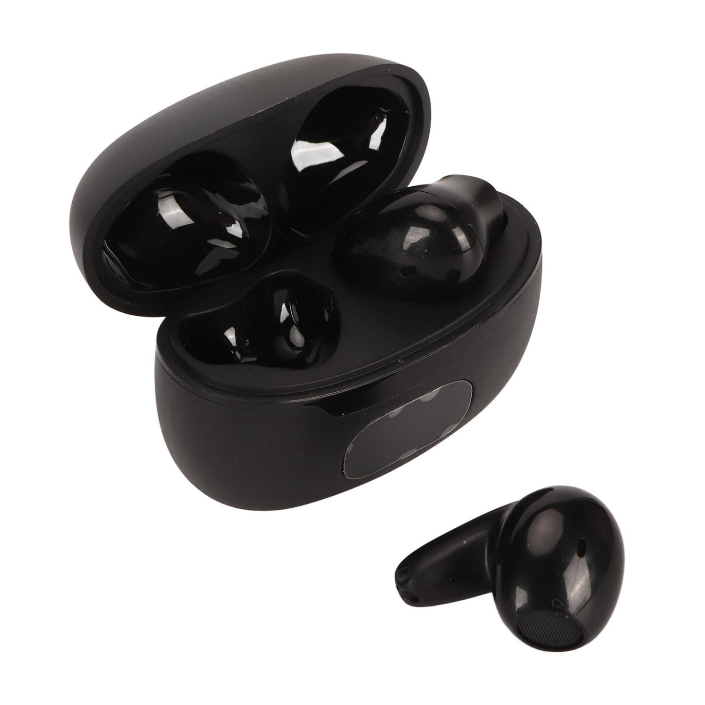 Bluetooth Translator Earbuds Noise Reduction 74 Languages 70 Accents Wireless Translator Earbuds with Digital Display Black