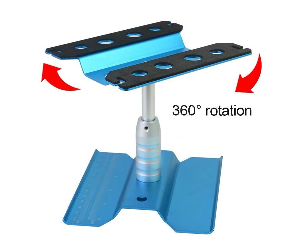 Metal Repair Station Stand Platform for 1/8 1/10 1/16 Remote Control Crawl Car Blue