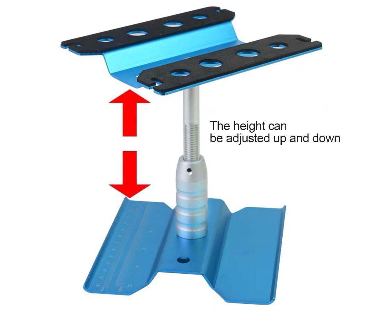 Metal Repair Station Stand Platform for 1/8 1/10 1/16 Remote Control Crawl Car Blue
