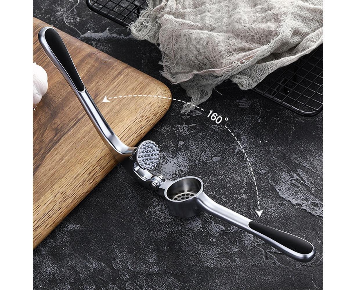Professional Multi Function Kitchen Zinc Alloy Manual Garlic Press Crusher Tool