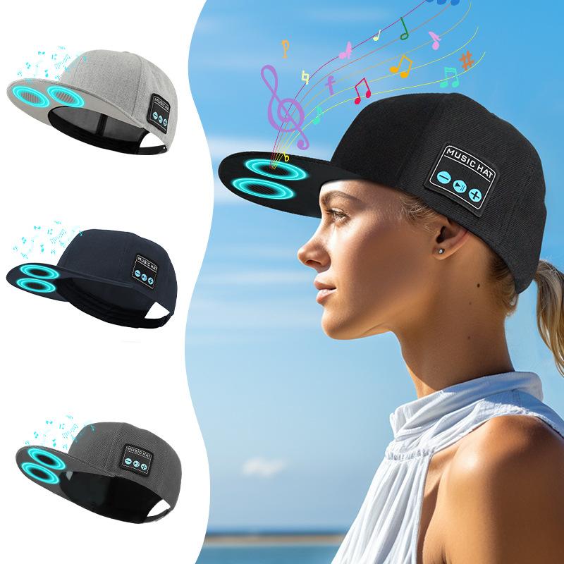 Dark Blue Wireless Bluetooth Hat - Sports Cap with Dual Speakers, Bluetooth 5.4,Outdoor Music Hat for Running,Jogging,and Sports