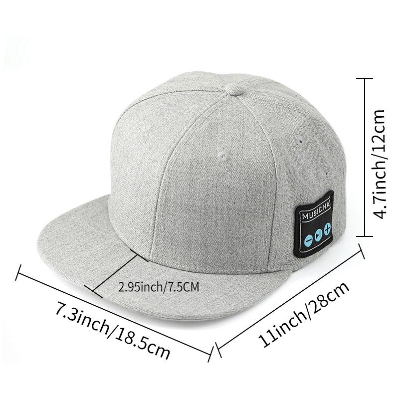 Dark Gray Wireless Bluetooth Hat - Sports Cap with Dual Speakers, Bluetooth 5.4,Outdoor Music Hat for Running,Jogging,and Sports